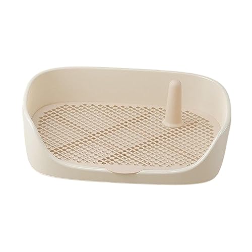 kowaku Hundetoilette für Hundetraining, Töpfchentraining, Toilette, Haustiertoilette für drinnen und draußen, Kaninchen, kleine, mittelgroße und große Hunde, Beige, 40 x 30 x 11 cm von kowaku