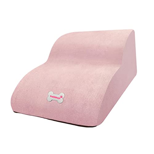 kowaku Hundetreppe Rampen 3 Stufen Pet Steps Pet Kletterleiter für Hochbett, Sofa, Couch, ROSA von kowaku