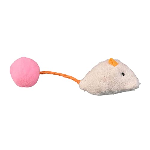 kowaku Interaktives Maus Katzenspielzeug, realistische Stofftiere Haustierspielzeug, Katze Plüsch Maus Spielzeug, Kätzchen Kauspielzeug, Katzenmäuse Spielzeug für Katzen Hunde Haustiere, Rosa von kowaku