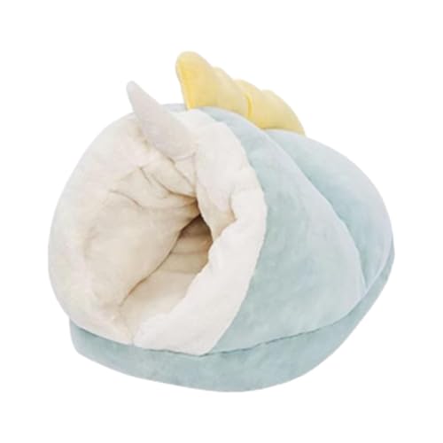 kowaku Katzenbett-Slipper-Schlafsack, waschbares, selbstwärmendes Innennest, Haustier-Katzennest für Katzen, Chihuahua, Welpen, Kätzchen, XL blau von kowaku