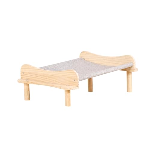 kowaku Katzenbett aus Holz, Haustierbett, Haustiermöbel, erhöht für Kaninchen, Kätzchen, Indoor-Katzen, Hundewelpen von kowaku