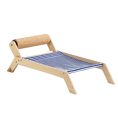 kowaku Katzenhängematte, Bett, Katzenruhe, Hängematte, Strand, bequemes Spielzeug, Katzenstuhl, Strandkorb, Katzenbett, Katzenmöbel für schlafende Katzen und, Strandbettroller von kowaku