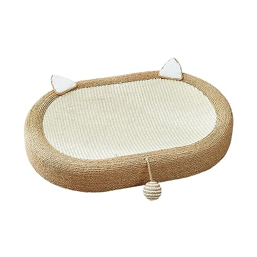 kowaku Katzenkratzer, Katzenkratzpad, Sisal, Möbelschutz, Haustierbedarf, Ruhe mit Ball, Bett, Sofa, Schleifklaue, ovale Schüssel, Katzenkratzbrett, Volle Sisal-Katze von kowaku