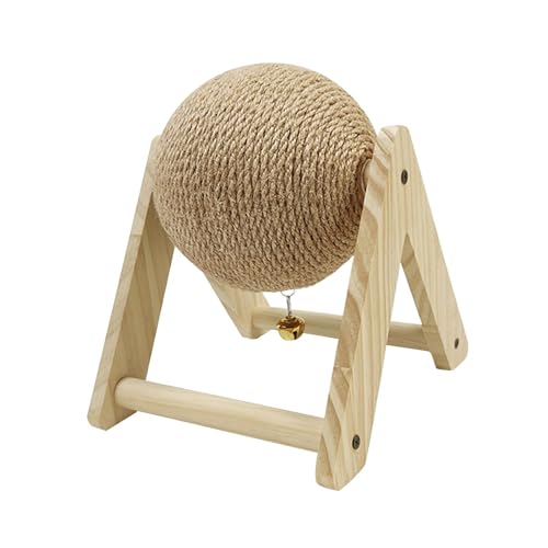 kowaku Katzenkratzspielzeug Aus Holz Und Sisal, Drehbarer Ball, für, Frettchen von kowaku