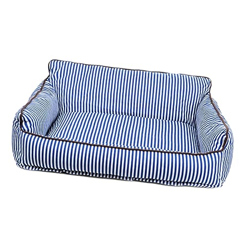 kowaku Katzensofa, Haustiercouch, Bett, Katzenhütte, Nester, Heimdekoration, rutschfeste Unterseite mit Reißverschluss, Hundecouch, Hundebett zum Schlafen, Ausruhen, Kätzchen, Blau, 56 x 47 x 23 cm von kowaku