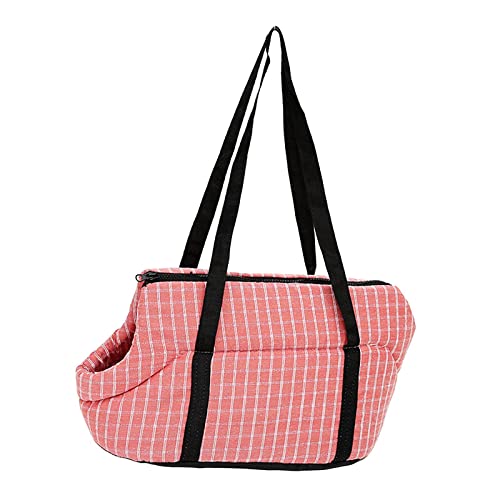 kowaku Katzentasche, Atmungsaktive Tragbare Kätzchentrage, Handtasche, Tragetasche für Katzen und kleine Hunde, Wandern Shopping, Rosa, L von kowaku