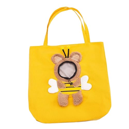 kowaku Katzentragetasche, Tragetasche für Haustiere, Brusttasche für Katzen und kleine Hunde, Handtasche, Show Head, Biene XL von kowaku