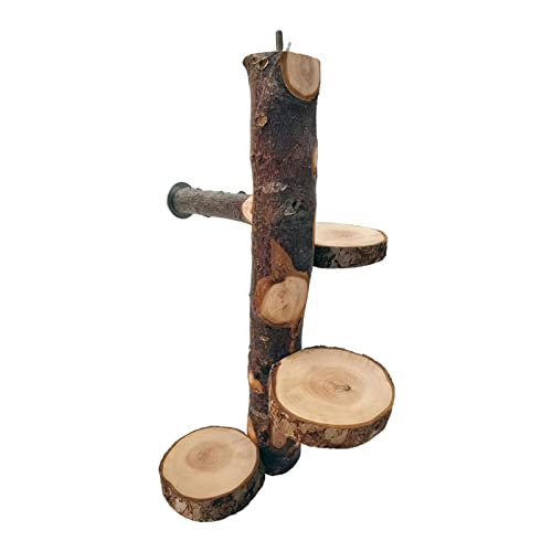 kowaku Kletterleiter aus Holz, Treppenständer, Plattform, Nagetiere, Spielplatz, Rampe, Käfig, Zubehör, Hamster-Kauspielzeug für Rennmäuse, zum Ausruhen und Spielen von kowaku