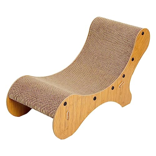 kowaku Kratzbaum für Katzen, Lounge-Kratzunterlage, Couch-Rest, Spielcenter, Nest, Stabiler Katzenkratzer, Pappsofa für Krallenschleifer, Kätzchen, Geschenk von kowaku