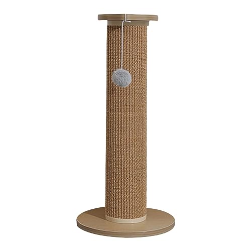 kowaku Kratzbaum für Katzen, vertikaler Kratzbaum, Schleifpfoten, Möbelschutz, Kätzchen-Trainingsspielzeug, Katzenkratzbaum, Kletterstange für Kätzchen, Khaki, 63 x 30 cm von kowaku