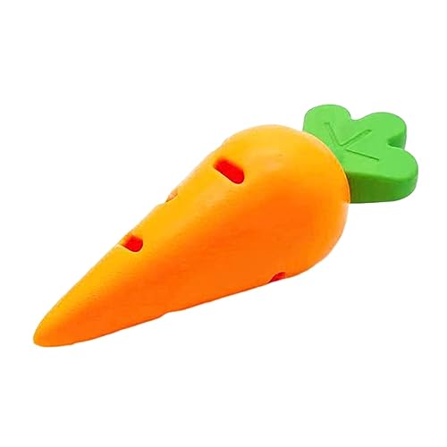 kowaku Leaking Food Dog Toy Dog Chew Toy Leaky Food Puppy Playing Food Dispensing Durable Pet Teething Training Toy Pet Treat Ball for Dogs Cats, Carrot von kowaku