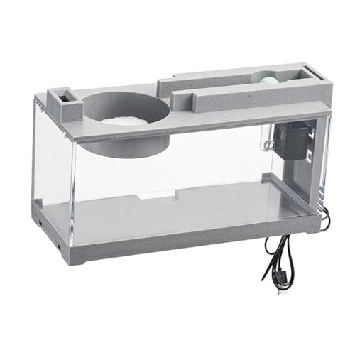 kowaku Mikro-Landschafts-Aquarium, kleines Aquarium, geräuschloses fließendes Wasser, Aquarium, Desktop-Aquarium für Badezimmer, Tischdekoration, A von kowaku