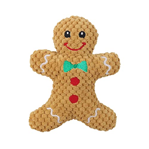 kowaku Niedliches Quietschendes, Quietschendes Kuscheltier für Weihnachtscamping, Gingerbread Man von kowaku