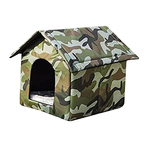 kowaku Outdoor Feral Cats Warm House Water Kleine Hunde Haustierbedarf Welpe Kätzchen Kaltes Nest Verdickte Streu Katzen Unterschlupf für drinnen und draußen, 40 cm x 35 cm x 40 cm von kowaku