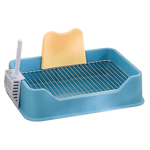 kowaku Pet Dog Toilet Puppy Training Tray Puppy Potty Tray with Baffle Spoon Pet Accessories Anti Splashing Reusable Dog Potty Tray Litter Tray, Blue von kowaku