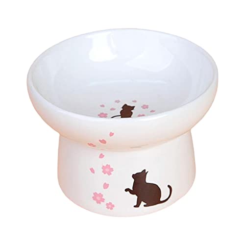 kowaku Pet Feeder Waterer Ceramic Non Slip Snack Bowl Food Container Raised Cat Bowl for Kitten, Cat, Food Bowl von kowaku