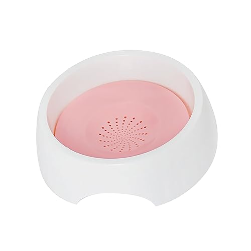 kowaku Pet Floating Water Bowl, Pet Water Dispenser Not Spill, None Wetting Mouth, Vehicle Carried No Slip Slowly Water Feeder, Water Drinker Puppy Dog Cat, Pink von kowaku