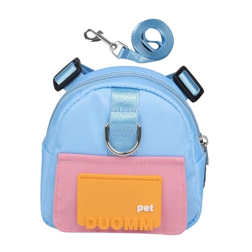 kowaku Pet Self Carrier Pet Treat Pouch Portable Waterproof Pet Harness Backpack Dog Snacks Backpack for Outdoor Walking, Blue Medium von kowaku