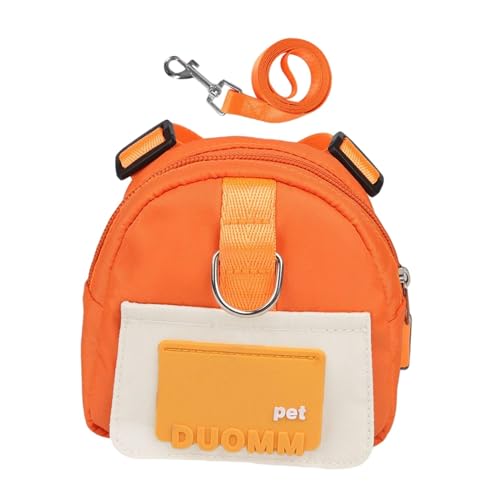 kowaku Pet Self Carrier Pet Treat Pouch Portable Waterproof Pet Harness Backpack Dog Snacks Backpack for Outdoor Walking, Orange M von kowaku