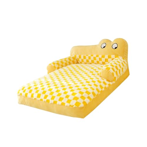 kowaku Plüsch Hundesofa, Waschbares Haustier Katzenbett, Hundehütte, Gemütliches Katzennest mit Reißverschluss, Weiches Kissen, Kätzchen Couch für Herbst Win, 50cmx40cm von kowaku