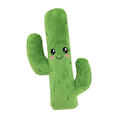 kowaku Quietschendes Hundespielzeug, Plüsch-Kauspielzeug, gefülltes Plüschtier, weiches Plüschspielzeug, Geräuschspielzeug mit Quietscher, niedliches, Cactus von kowaku