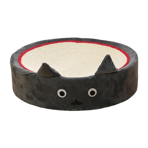 kowaku Rundes Katzenkratzbrett, Katzenkratzcouch, Kitty Rest, Kätzchenmatte für Innenkatzen, Sisal-Kratzpad, Katzenkratzer, Grau von kowaku