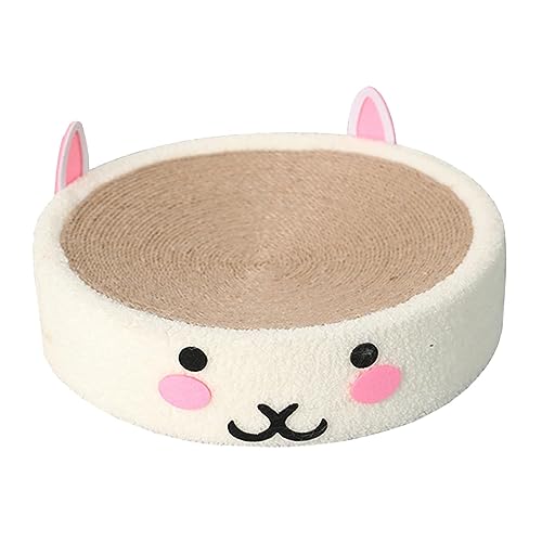 kowaku Rundes Katzenkratzpad, Katzenkratzer, interaktives Spielspielzeug aus Pappe, langlebiges Sisal-Katzenbett aus Pappe, Katzenkratzpad für Kätzchen, von kowaku
