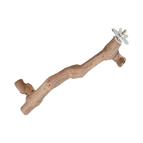 kowaku Sitzstange aus Holz mit Saugnapf, Vogelsitzstange aus Holz, Papageienständer mit Kletterleiter für kleine und mittelgroße Vögel, 25CM von kowaku