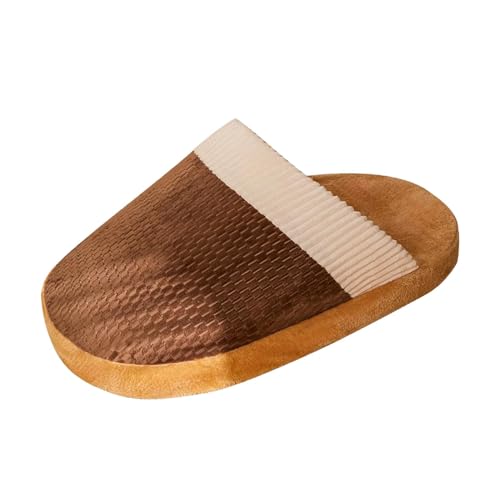 kowaku Slipper-Schlafsack, halbgeschlossenes Katzennest, für den Innenbereich, waschbar, weiches Hunde-Katzenbett, Kätzchen-Katzen- für Welpen, braun, L von kowaku