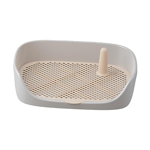 kowaku Töpfchentablett für Hundetoiletten, Töpfchentrainer, Toilettenpfanne, Trainingsunterlage, Toilette, Haustiertoilette für, Kaninchen, Zuhause, Grau 48x37x13cm von kowaku