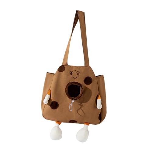 kowaku Tragetasche für Katzen, Katzenhandtasche, bequeme tragbare Katzentragetasche, Haustiertragetasche für Reisen im Freien, kleine Hunde und Katzen, Gelb, XL von kowaku