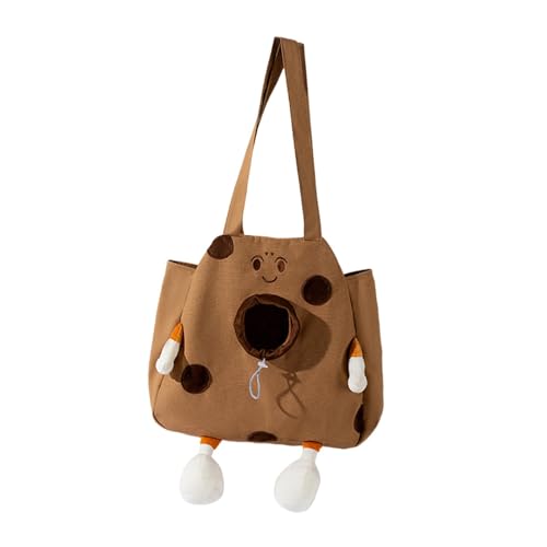 kowaku Tragetasche für Katzen, Katzenhandtasche, bequeme tragbare Katzentragetasche, Haustiertragetasche für Reisen im Freien, kleine Hunde und Katzen, Gelb, m von kowaku