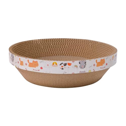 kowaku Wellpapier Katzen Scratcher Katzenkratzbrett Katzenbett Nest Heimtierbedarf Interaktives Spielzeug Katzenkratzcouch für Kitty, m von kowaku