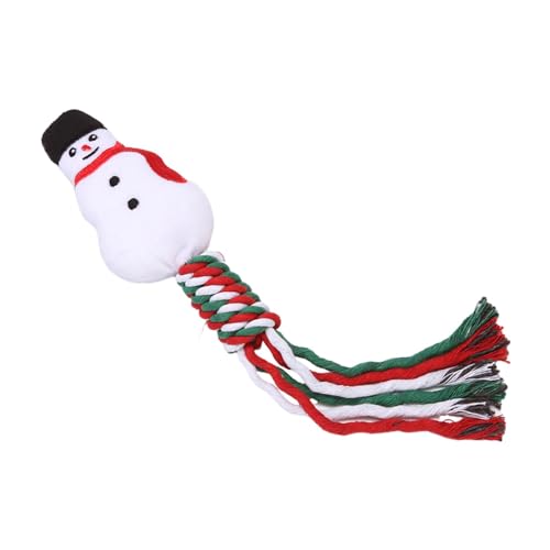 kowaku Xmas Dog Rope Toy Christmas Dog Toy Interactive for Aggressive Chewers for Large Medium Small Dogs Training, Snowman von kowaku