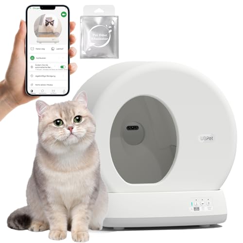 katzenklo Selbstreinigend Katzentoilette, Unterer Eingang/Geruchsbeseitigerin/10 Sensoren/APP Steuerung katzentoilette Selbstreinigend, Automatische katzentoilette von kubvici