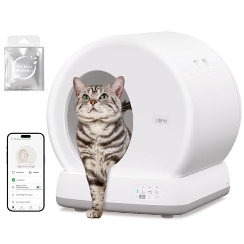 UBPET katzenklo Selbstreinigend Katzentoilette,Unterer Eingang/Geruchsbeseitigerin/10 Sensoren/APP Steuerung katzentoilette Selbstreinigend,Automatische katzentoilette Self-Cleaning Cat Litter Box von kubvici