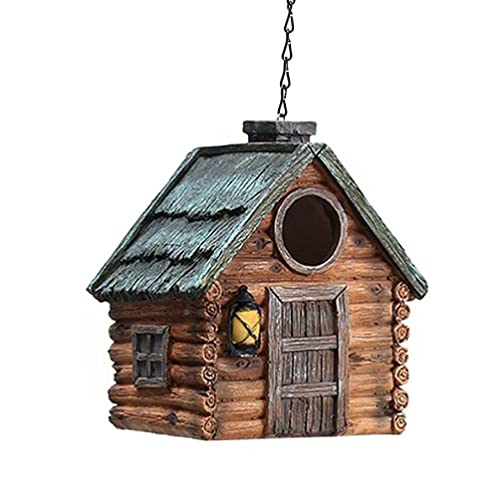 Hängendes Vogelhaus zum Aufhängen von Vogelnestern, für den Außenbereich, Käfig zum Aufhängen, Vogelnest, Brutgut, Gartenzubehör, Harzmaterial, hängendes Vogelhaus-Kit von kwoifioy