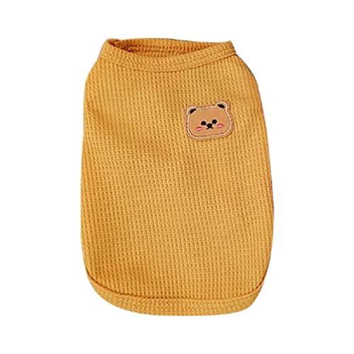 Hundeweste Camping Kleidung Niedlich Bär Pullover Frühling Sommer Welpen Pyjama Basic Waffelmuster T-Shirt Hund T-Shirts für mittelgroße Hunde Mädchen von kwoifioy