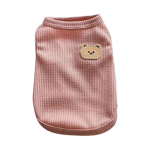 Hundeweste Camping Kleidung Niedlich Bär Pullover Frühling Sommer Welpen Pyjama Basic Waffelmuster T-Shirt Hund T-Shirts für mittelgroße Hunde Mädchen von kwoifioy