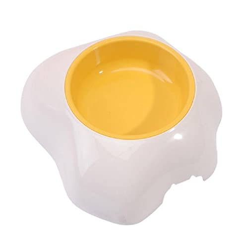 Slow Feeding Cat Eating Bowls Non-slip Base Pet Slow Feeding Dish Yolk Shape Washable Cat Food Water Feeding Tools dog food bowls feeding non-slip dog food bowls feeding and water bowl large dogs von kwoifioy