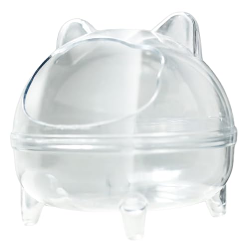 kwoifioy Transparentes Hamster-Sandbad, stabiler, transparenter Sandbad-Behälter für Hamster, Igel, multifunktional von kwoifioy