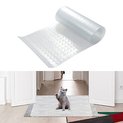 Teppichschutz für Katzen, Teppichschutz vor Kratzern bei Katzen, Langlebiger Kunststoff Katze Kratzschutzfolie, Teppichschutz für Tür, Türeingang, Wohnzimmer, Schlafzimmer (31 * 160cm) von kyaoayo