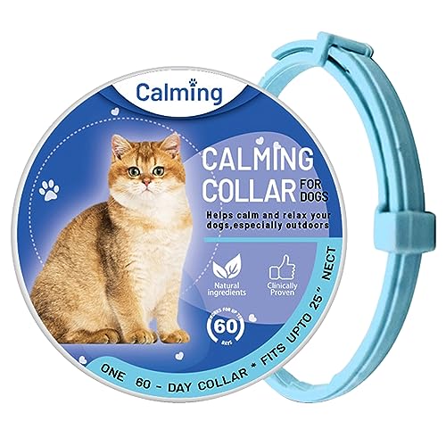 kyaoayo Pheromone Katzen Beruhigende Halsband, Katzenhalsband zur Beruhigung von Angst und Lindern Stress, verstellbare Katzenhalsband Ruhiges Katzenhalsband Verhalten, Sichere Und Wirksam (Blau) von kyaoayo