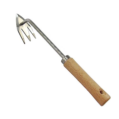 kyaoayo Unkrautstecher, Manueller UnkrautjäTer, Edelstahl Garten Manueller Weeder WurzeljäTer GartengeräT, 41cm, WurzeljäTer Unkrautgabel FüR Garten Zum Graben, Umpflanzen, JäTen. von kyaoayo