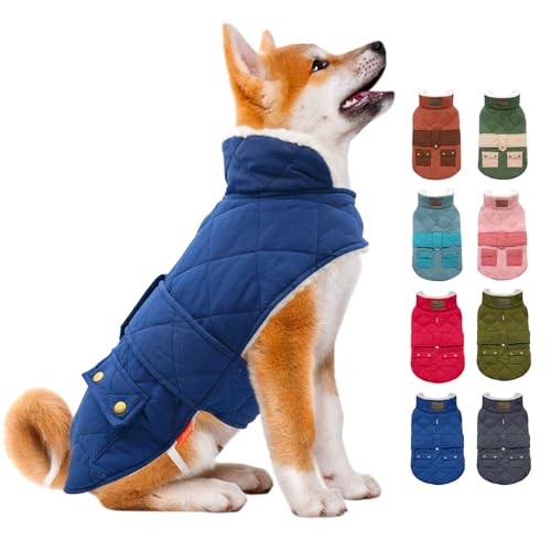 KYEESE Hundejacke für kleine Hunde, Winter, Winddicht, Hundeweste für kaltes Wetter, Mäntel, Fleecefutter mit Loch für die Leine von kyeese