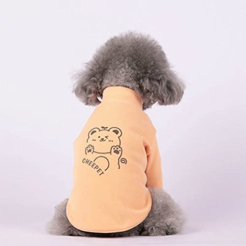 lamphle Haustier-Hundekleidung, Haustierkleidung, Bärendruck, englische Buchstaben, bequem, Winter, Welpen, Pullover für Haustierzubehör, XL-Orange von lamphle