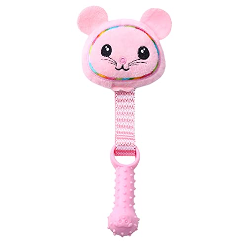 lamphle Pet Molar Toy Creative Relieve Langeweile Leichte Plüschhülle Maus Haustier Molar Spielzeug für Welpen Rosa von lamphle