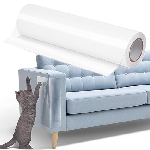 Katzen Kratzschutz Folie, 20x500cm, Kratzschutz Für Katzen, Kratzschutz Für Hundetüren, Katze Kratzer Möbel Schutz, Für Möbel, Sofas, Tische Und Stühle, Wände, Türschutz von lankai