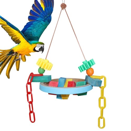 lanliflying Vogelspielzeug für Sittiche – Kauspielzeug für Papageien – Conure Schaukelspielzeug, Spielzeug für kleine mittelgroße Papageien, Sittiche, Sittiche, Nymphensittiche, Liebesvögel, von lanliflying