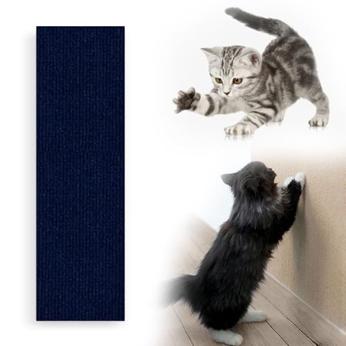 Kratzmatte Selbstklebend, 2025 Neues Kratzschutz Sofa Katze, Pet Claw Scratch Protection, Katzen Kratzmatte, Kratzmatte Katze Wand, Kann auf Möbeln, Boden, Wand Geklebt Werden (Dunkelblau, S) von laocaf